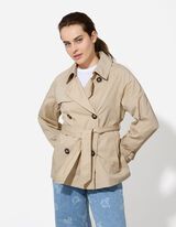 Trenčkot - Zmes bavlny - bezova