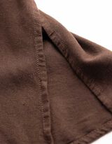 Kleid - Leinen-Optik - dunkelbraun