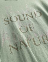 T-shirt - Glitterprint - turkoois