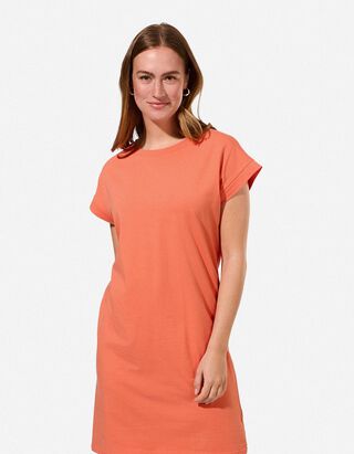 T-Shirt-Kleid - gerade geschnitten - Rot