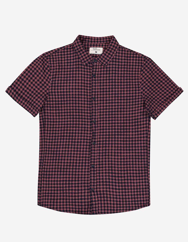 Camicia - Motivo a quadri - blu scuro