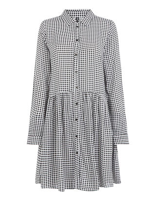 Damen Blusenkleid mit Pepita-Dessin