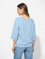Pullover - Feinstrick - hellblau