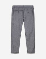 Chinohose - Leinen-Optik - dunkelblau