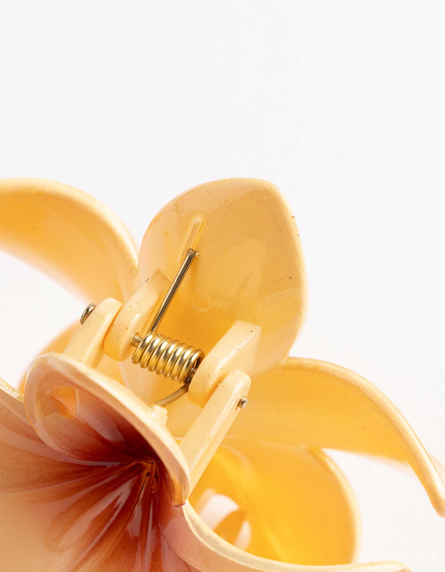 Haarklammer - Blumen - beige