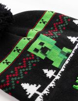 Muts met pompon - Minecraft - Zwart