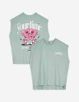 Top - Spalle spioventi - verde chiaro