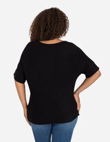 Camicia in maglia - Misto viscosa - nero