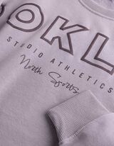 Sweatshirt - Baumwoll-Mix - Flieder