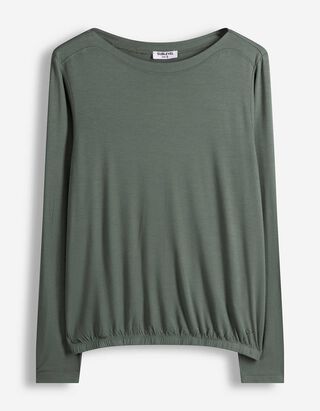 Longsleeve - Effen - donkergroen