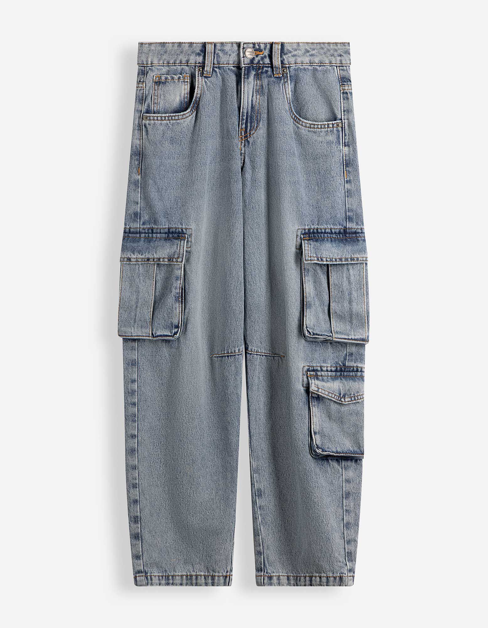 Cargohose - Loose Fit - blau