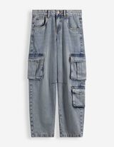 Cargohose - Loose Fit - blau