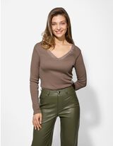 Longsleeve - Met kant - lichtbruin