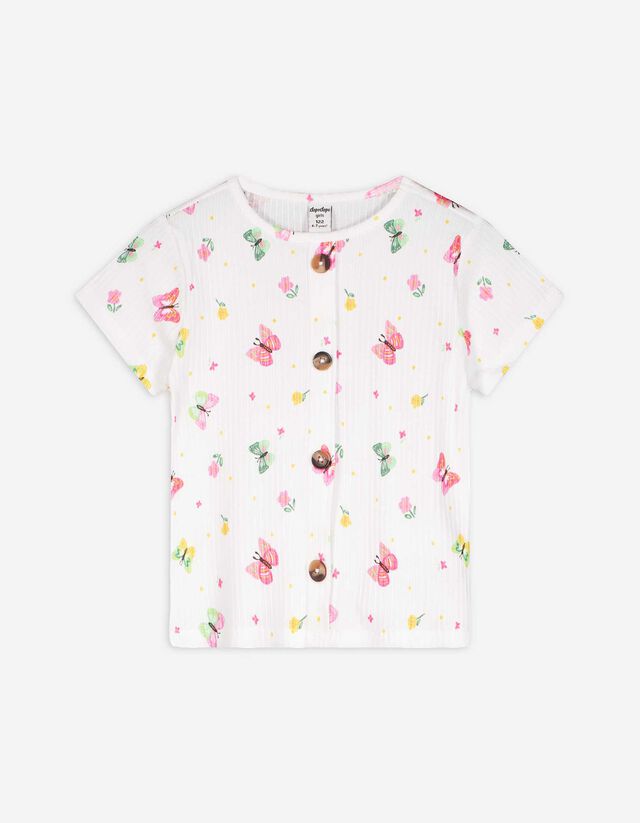 T-shirt - Abbottonatura - bianco