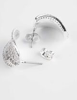 Náušnice - Ozdobné kamínky - stribrny