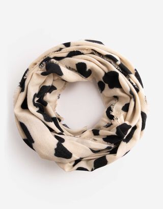 Loop-Schal - Allover-Muster - Beige