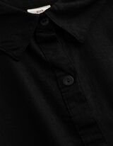 Kleid - Hemdkragen - Schwarz