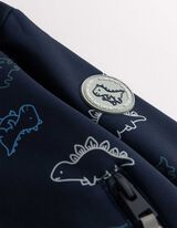 Softshelljacke - Allover-Print - dunkelblau