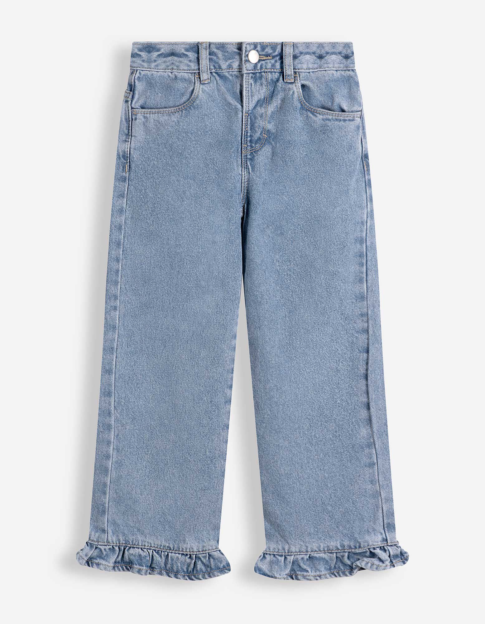 Jeans - Volants - Hellblau