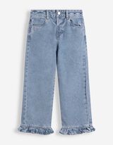 Jeans - Volants - Hellblau