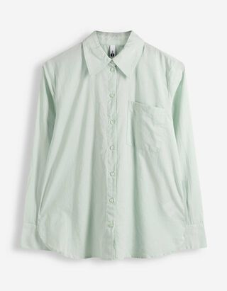 Hemdbluse - Soft-Touch - t&uuml;rkis