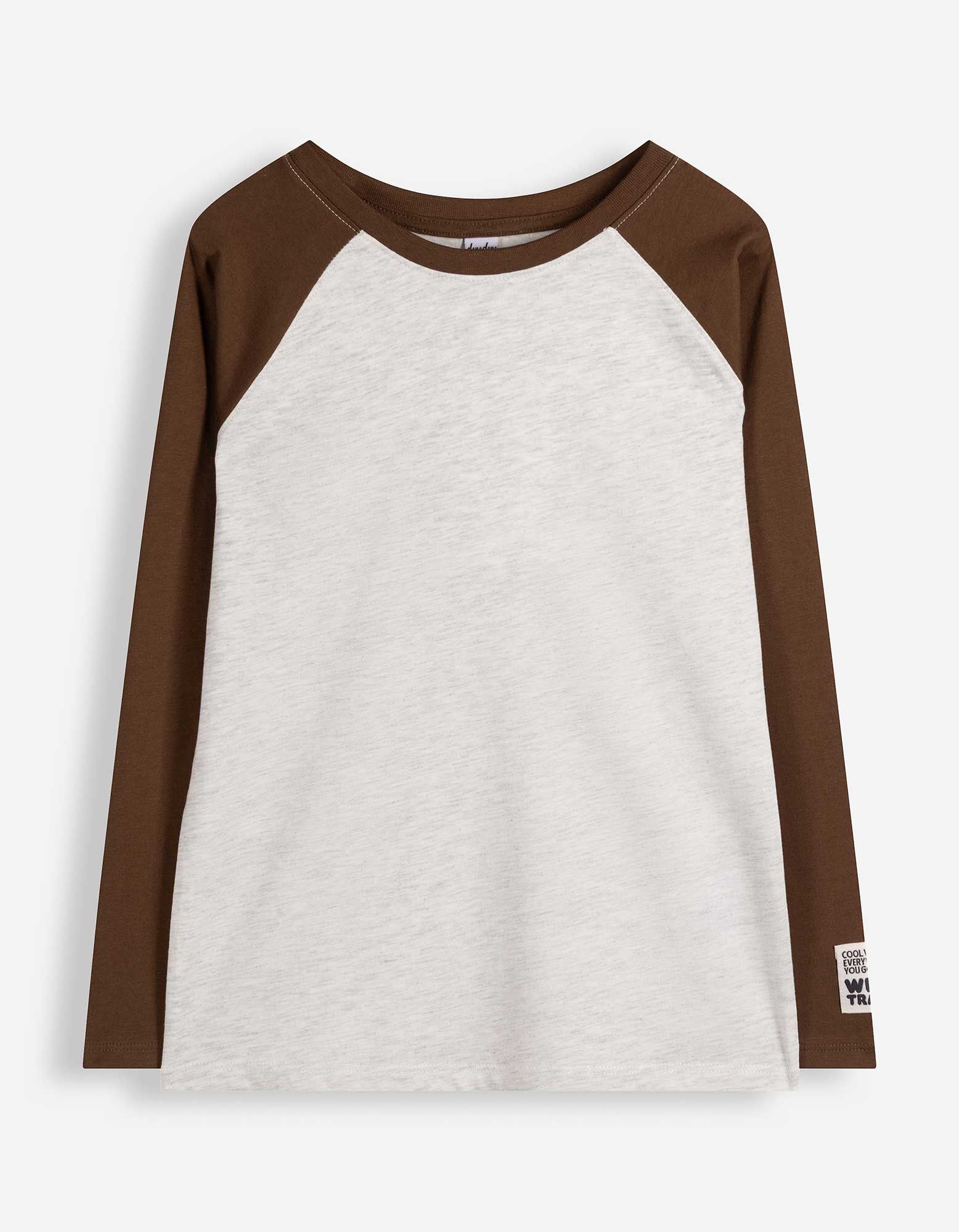 Langarmshirt - Basic - Dunkelbraun