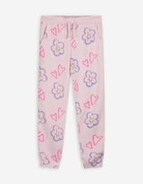 Jogginghose - Allover-Print - rosa