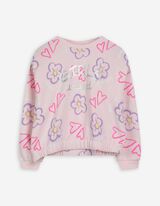 Sweatshirt - Allover-Print - rosa