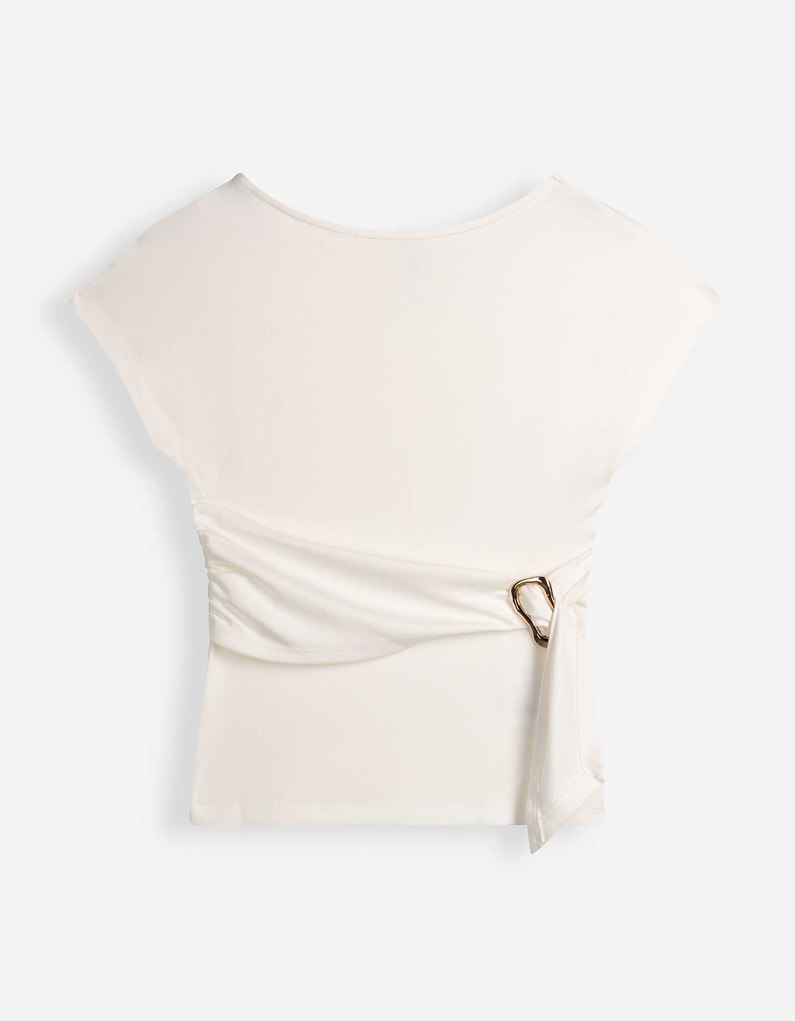 T-Shirt - Schnalle - Off-White