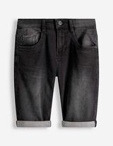Jeansshorts - black denim - schwarz