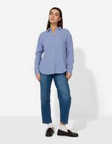 Bluse - einfarbig - blau