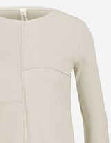 Longsleeve - Geschulpte zoom - wit