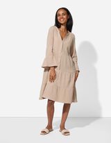 Kleid - A-Shape - beige
