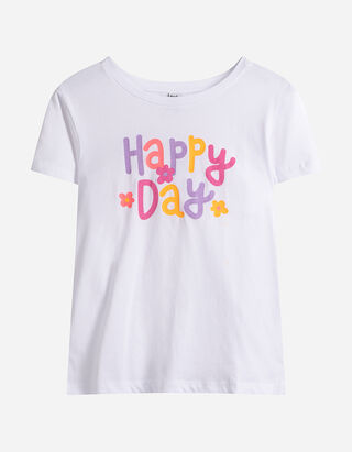 T-shirt - Voorkantprint - wit