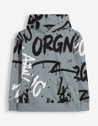 Mikina s kapuc&iacute; - Nadměrn&yacute; střih Oversized Fit - Modra