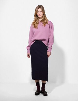 Strickrock - Wadenlang - dunkelblau