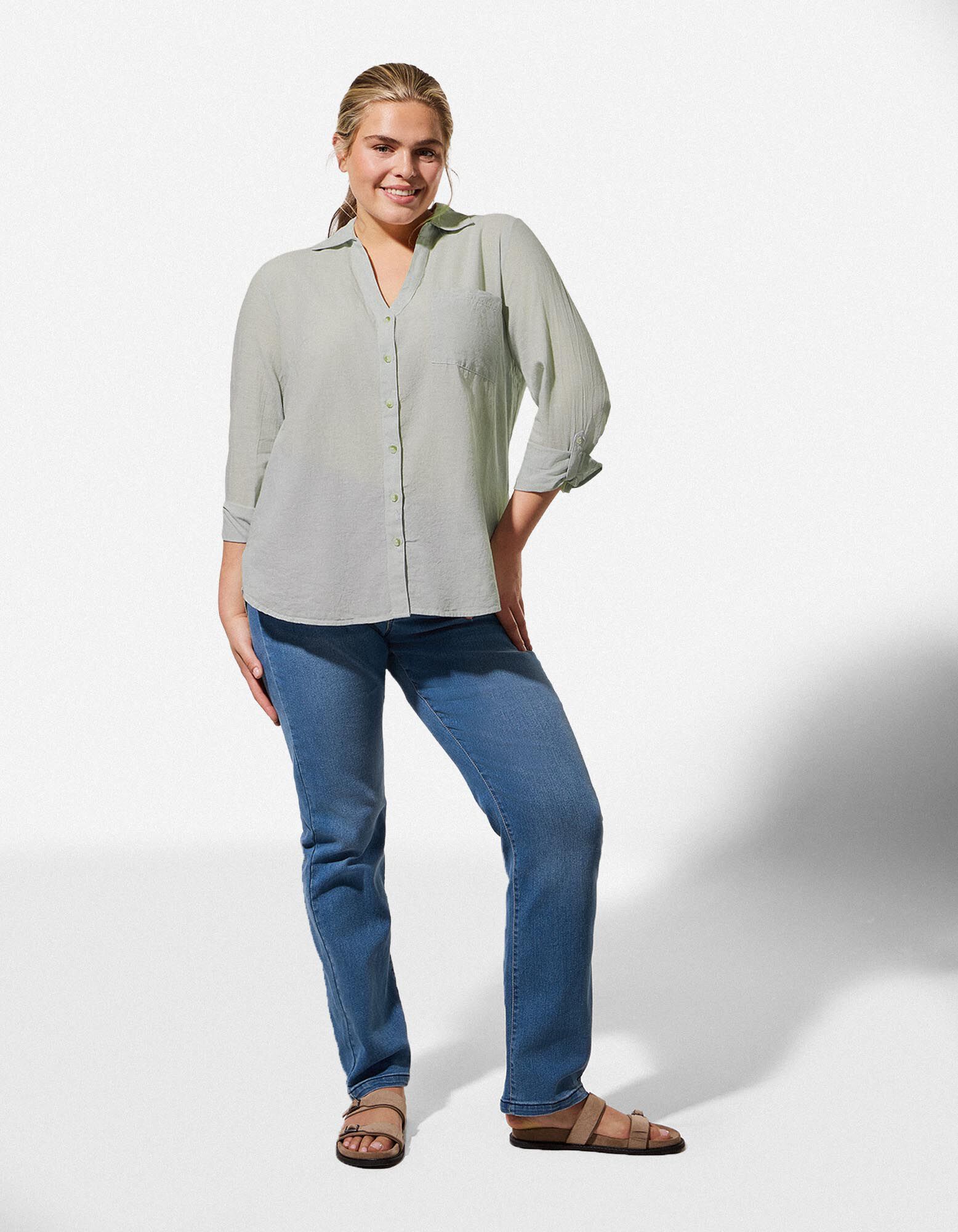 Blouse - Poche-poitrine - khaki