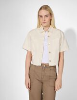 Chemise en jean - Unicolore - blanc