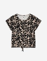 T-Shirt - Viskose-Mix - beige