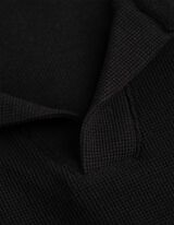 Poloshirt - Waffelstruktur - schwarz