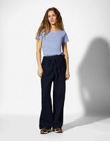 T-shirt - Met stretch - lichtblauw