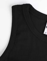 Majica na bretele - rebrasti materijal - crno