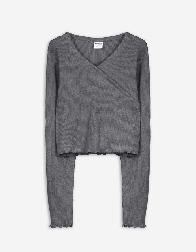 Top wrap - Gri inchis
