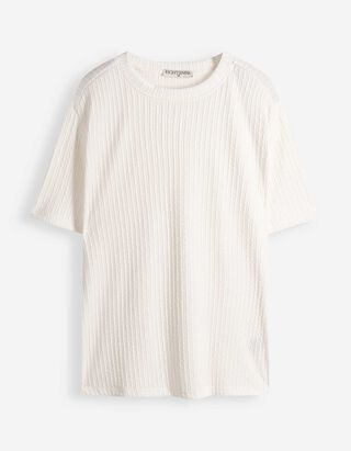 T-Shirt - einfarbig - Wei&szlig;