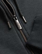 Sweatvest - Capuchon met tunnelkoord - donkergroen