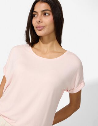 T-Shirt - Viskose-Mix - rosa