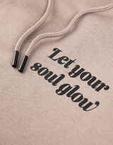 Felpa con cappuccio - Impronta sul retro - beige