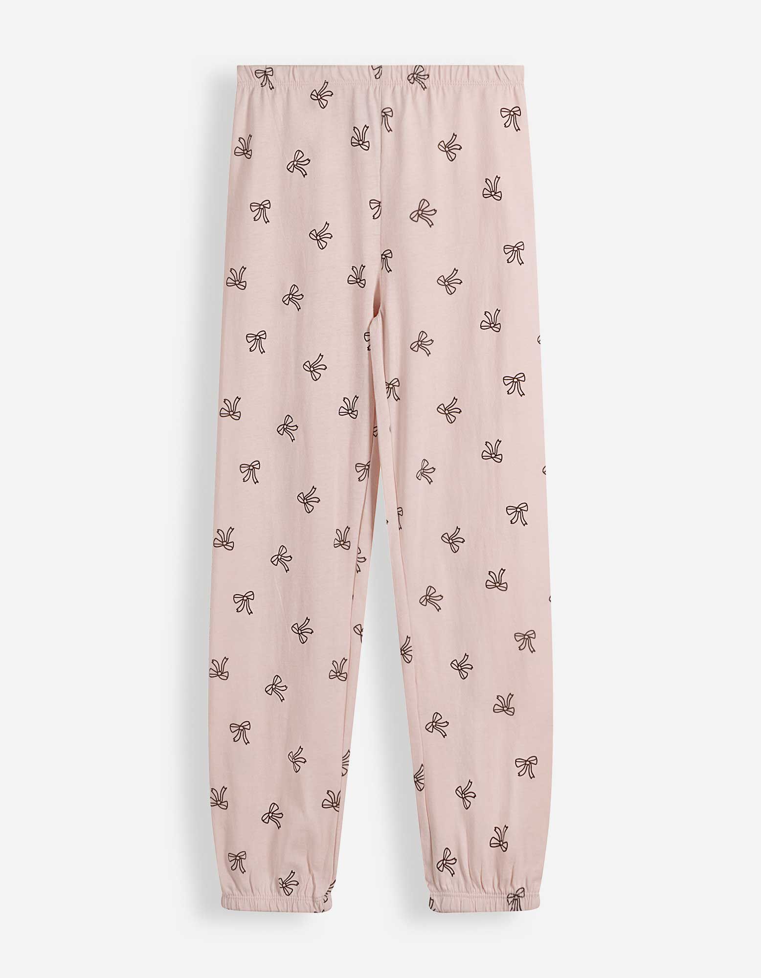 Pyjama Set aus Sweatshirt und Hose - Allover-Muster - Rosa