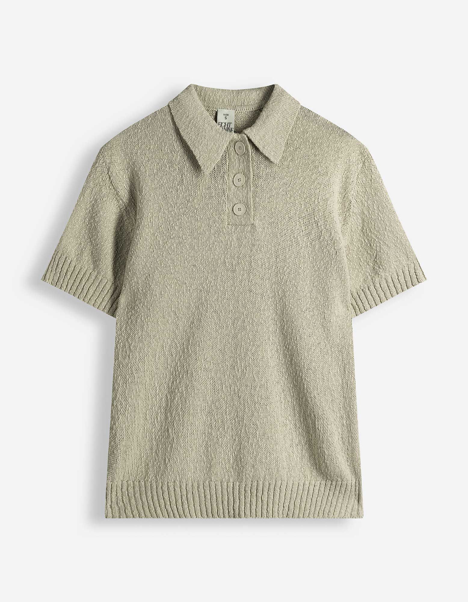 Strickpullover - Polokragen - dunkelgr&uuml;n