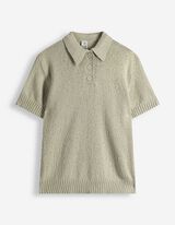 Strickpullover - Polokragen - dunkelgr&uuml;n